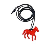 ZBIianxer Symbolic Horse Charm Necklace for Success Sturdy User Friendly Acrylic and Adjustable Leather Cord Sweater Chain Long Necklace