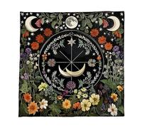 ZBIianxer Tarots Tablecloth Divinations Table Cover Tarot Reading Oracles Board Game Mat Square Shape Pendulums Altars Cloth Divination Mat