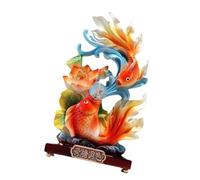 ZBIianxer Traditional Feng Shui Wealth Fish Sculpture for Gifting and Decoration Decorative Desktop Display Ornament Wealth Luck Deck