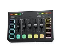 ZBIianxer Transportable Tiny Combiner Sound Card for Podcasting Music Production Multiple Input Channels Denial Driver Required USB Sound Link
