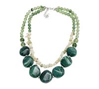 ZBIianxer Trendy Two Layer Statement Necklace Portable Acrylic Pendant for Daily Outfits Trendy Women ' s Jewelry