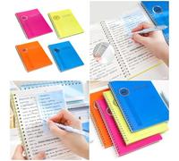 ZBIianxer Twin-Wire Binding Notebook 100 Pages Wide Lined Softcover Journal Writing Note Book for School 5.63x8.15Inch Hollow Line Notebook