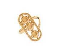 ZBIianxer Two Tone Beaded Statement Rings Adjustable Size Everyday Wear Jewelry Stylish Finger Accessory