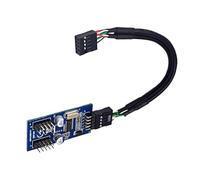 ZBIianxer USB 9Pin Splitter USB 2.0 9pins Connection Adapter Port Multilier For Computer Motherboard Extension Widely Use Lightweight Connectors