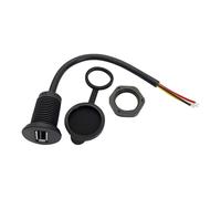 ZBIianxer USB a Female Connectors with Locking Nut Great for Marine Automotive Motorcycle Instrument Panel Charging and Data Sync Display USB Charging Cable