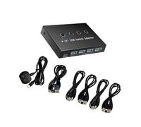 ZBIianxer USB Switcher 4 in 4 Out for Seamlessly Device Sharing Between Four Computers Switching Select for Keyboards Alloy Hub Switcher Enables Multiple Computers to Share Printers Fast Transfer