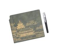 ZBIianxer Weight 100g Miniature Notebook Pocket Journal Notebook with Thick 2mm PU Leather Cover for Easy Carrying Any Where Business Pad