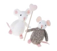 ZBIianxer Wool Fabric Balloon Animal Set for Art and Home Decoration Featuring Heart Pattern Innovative Balloon Animal Felting Set Featuring Hearts