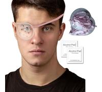 ZBJBinCH Transparent Ventilated Eye Patches 2 PCS Cataract Sur-Gery Recovery Cover Ventilated Patch Gaurd, Protective Plastic Eye Shield with Upgraded Adjustable Strap (Pink, 2PCS)