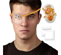 ZBJBinCH Transparent Ventilated Eye Patches 2 PCS Cataract Sur-Gery Recovery Cover Ventilated Patch Gaurd, Protective Plastic Eye Shield with Upgraded Adjustable Strap (Orange, 1PCS)