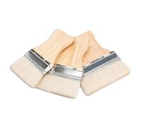 ZBJBinCH Wide Flat Paint Brush with Maple Handle, Flat Paddle Paint Brush Set, Hake Brush Flat, Art Paint Brush Wool Paint Brushes for Oil and Acrylic Paints 3/4/5 Inch (Light yellow)