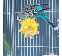 ZBJBinCH Windmill Roller Parrot Toy for Conure Cockatiel Budgies Lovebird Parrotlet Sun Conure Budgie Mini Macaw Small Medium Birds (Yellow)