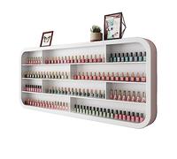 ZBJDX Commercial Nail Salon Shop Nail Holder, Wooden Multi-Purpose Wall Rack, Essential Oil Storage Case, Wall Mounted Nail Polish Organizer,0.8m
