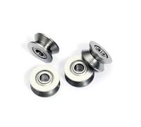 ZBJGBUIA 10 Pieces of Wire Guide Rail V-Groove Miniature Bearings V623 V624ZZ U623ZZ U624ZZ U604ZZ U-Groove V line Pulley(U623ZZ 3x10x4mm)