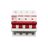 ZBJGBUIA 10pcs DC 1000V 4P Solar Mini Circuit Breaker Overload Protection Switch 6A 10A 16A 20A 25A 32A 40A 50A 63A Photovoltaic PV System MCB(32a)