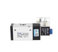 ZBJGBUIA 4V210-08 4v110-06 Pneumatic 5 Way Air Valve 5/2 Electromagnetic DC12V DC24V Controller AC110V AC220V 4V310-10(3V410-15-NC AC24V)