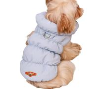 ZBJZUIMEI Dog Clothes Jacket Autumn Winter Pet Coat 3-layer Thick Warm Outerwear Suitable Small To Medium Dogs Like Poodle Teddy York-blue-xl