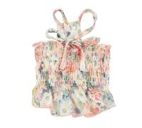 ZBJZUIMEI Dog Clothes Summer Floral Chiffon Bare Sling Dress Top Teddy Bichon Fighting Cat And For Small Dogs Girl Chihuahua-2-xxl