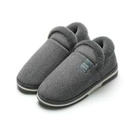 ZBJZUIMEI Memory Foam Slippers Big Size 48 49 Winter Warm Home Women Men Slides Anti-slip Bedroom Soft Flats Thick Sole Casual Cotton Shoes-dark Grey2-42-43