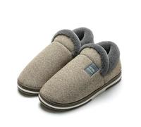 ZBJZUIMEI Memory Foam Slippers Big Size 48 49 Winter Warm Home Women Men Slides Anti-slip Bedroom Soft Flats Thick Sole Casual Cotton Shoes-coffee2-38-39