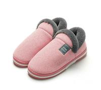 ZBJZUIMEI Memory Foam Slippers Big Size 48 49 Winter Warm Home Women Men Slides Anti-slip Bedroom Soft Flats Thick Sole Casual Cotton Shoes-peach Pink2-36-37