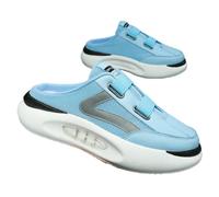 ZBJZUIMEI Memory Foam Slippers Men Lazy Slides Indoor Outdoor Sandals Non-slip Thick Bottom Home Half Casual Shoes Baotou Slippers-sky Blue-43