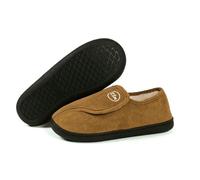 ZBJZUIMEI Memory Foam Slippers Winter Women Shoes Home Cotton Men Indoor Unisex Warm Adjustable Outdoor Soft Non-slip Shoes-brown-40-41