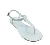 ZBJZUIMEI sandals for women Summer Women's Jelly Pvc Flat Bottom Outdoor Beach Casual Sandalias Womenshoes-white-42