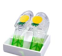 ZBJZUIMEI sandals for women Woman Slippers Multi Color House Clear Summer Transparent Wedge Heel Slides Low Home Shoes 2024 Jelly Bathroom-c2 Green (2cm)-37