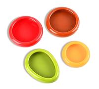 ZBKJYILF 4pcs Silicone Fruit and Vegetable Storage Container, Reusable Agricultural Product Preservative for Refrigerators, Onion Storage Containers, Avocado Preservatives, Tomato Preservatives