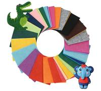 ZBKJYILF 80 Pcs Coloured Felt Fabric Sheets, 40 Assorted Colour Polyester Soft Thick Felt Sheets, Craft Felts for DIY Crafting Sewing Patchwork Materials Arts and Crafts Projects Felts(15 x 15 cm)
