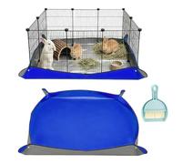 ZBKJYILF Waterproof PVC Guinea Pig & Rabbit Cage Liner Mat, Rabbit Cage Waterproof Base PP Reusable Pet Playpen Mat, Snap Edges, Easy Clean Cage Mat for Rabbits, Ferrets, Hamsters(100×150cm)