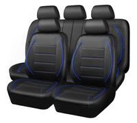 ZblLan Car Seat Covers Fit for Kia Picanto ⅠⅡ Hatchback 3D/5D 2004 2002 2006 2007-2017, PU Leather Car Seat Cover Set, Waterproof, Non-Slip, and Breathable,Blue