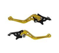 ZBLNKZNGKA Motorcycle Clutch Brake Lever 2 Pcs Universal Motorcycle Brake Handle Adjustable Size Moto Motorbike Modification Clutch Drum Brake Lever Handle Clutch Brake Lever Set(Gold)