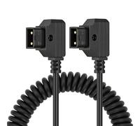 ZBLZGP D-Tap 2 Pin Male to Female P-Tap Extension Battery Power Cable for IDX Anton-Bauer V-Mount Battery Gold Mount ARRI Red Camera (Dtap-Dtap, Coiled)