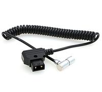 ZBLZGP D-tap to 5 Pin Aviation Female Plug Power Cable for PORTKEYS LH5P LH5H Monitor (Right Angle 5 Pin Coiled)