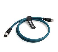 ZBLZGP Ethernet Cable Cat 7e M12 A-Coded Female 8 Pin to RJ45 Straight Molded Twisted Paired Cable Fit for Profinet Automation Profibus EtherCAT Network (1M)