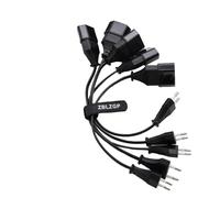 ZBLZGP EU Power Extension Cable 2-Prong European EU Male to Female Power Extension Cord Port Saver Extender Power Cord for TV PS3 PS4 PS5 Printer Monitor (Straight to Straight, 5 Pack, 3M/9.84FT)