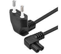 ZBLZGP - Euro AC power cable 250V 2 Pin C7 bus VDE CEE 7/16 plug to C7 EU certified power cable for laptop camera battery (CEE7/16 elbows on elbow)
