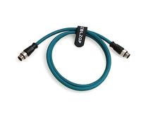 ZBLZGP Extension Ethernet Gigabit Shielded Cable M12 D Code 4 Pin to 4 Pin Male Industrial Vision Camera Cat5 Cable for Sensor Industiral Automation (1M)