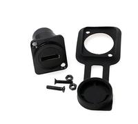 ZBLZGP HDMI Female Chassis Connector for Data Transmission Double Pass-Through Straight Connector Solder-Free Panel Mount HDMI Module for Housing Audio Video Equipment (Square Black HDMI, 1Pack)