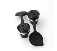 ZBLZGP HDMI Female Chassis Connector for Data Transmission Double Pass-Through Straight Connector Solder-Free Panel Mount HDMI Module for Housing Audio Video Equipment (Round Black HDMI, 2Pack)