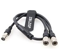 ZBLZGP Hirose 4 Pin Female to Dual Hirose 4 Pin Male Y-Cable for Zoom F8 Mixer Sound Devices 688 644 633