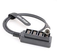 ZBLZGP Hirose 4 Pin Male 12V Output to 4 Port D-tap Female Splitter Cable for Sony F55/FS7 Camera