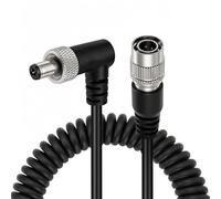 ZBLZGP Hirose 4 Pin Male to Elbow Locking 2.5DC Power Cable for Shogun Flame Ninja Inferno/Lectrosonics SR receivers (Coiled Cable)