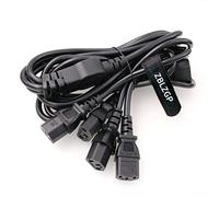 ZBLZGP IEC 320 C14 Male Plug to C13 Female Extension Power Cable, C14 to C13 UPS/PDU Y Type Splitter Power Cord, 250V/10A (C14-4xC13 1.8M)