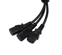 ZBLZGP IEC 320 C14 Male Plug to C13 Female Extension Power Cable, C14 to C13 UPS/PDU Y Type Splitter Power Cord, 250V/10A (C14-3xC13 30cm)
