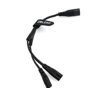 ZBLZGP IEC Figure 8 Male to 2 Female Power Splitter Cable, IEC320 C8 to 2X C7 Y Splitter AC Power Cable, 1 in 2 Out AC Power Cable for Desk Laptop PS4 Lamps LCD Monitors Speaker