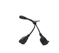 ZBLZGP IEC320 C14 NEMA 5-15R Y Splitter AC Adapter Cable 0.3M/1FT 3 Pin Extension Power Cord Male Female Adapter Cable Computer Printer Server Speaker Scanner (C14-2*(5-15R))