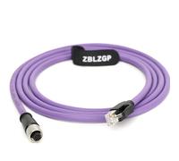 ZBLZGP Industrial Grade M12 D-Code 4-Pin Female to RJ45 Ethernet Cable, IP67 Waterproof & Dustproof, PROFINET Certified for Siemens PLC S7-1500/ET200SP 2M